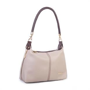 Kum kahve Nas Bag Kadın Şık Örgülü El yapımı Askılı Omuz ve Çapraz Çanta  Victoria