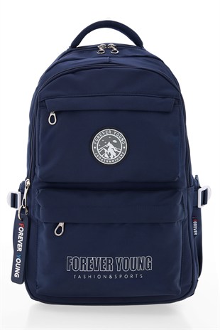 lacivert Forever Young günlük ve okul çantası 