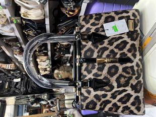 Leopar büyük boy kadın omuz çantası 853 ebat 35cm25