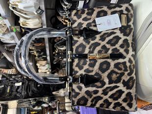 Leopar büyük boy kadın omuz çantası 853 ebat 35cm25