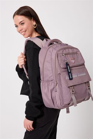 Lila Büyük boy okul çantası forever young okul çantası unisex modem 