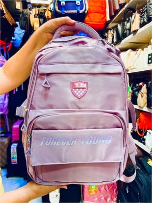lila Forever Young PARAŞÜT KUMAŞ YÜKSEK KALİTELİ SIRT ÇANTASI