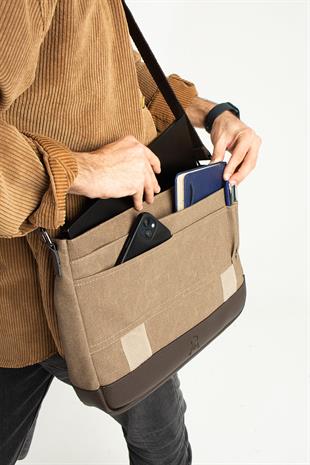 M-418 Mega bags laptop gözlu postacı çanta ebat 40cm30