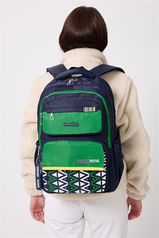 MAVİ  Forever Young PARAŞÜT KUMAŞ YÜKSEK KALİTELİ SIRT ÇANTASI