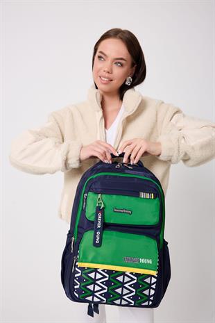 MAVİ  Forever Young PARAŞÜT KUMAŞ YÜKSEK KALİTELİ SIRT ÇANTASI