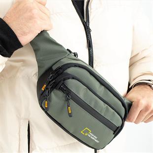 mega Gri Erkek Bel Çantası Küçük Ebat 20Cm15Cm