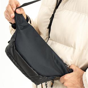 mega Siyah Erkek Bel Çantası Küçük Ebat 20Cm15Cm