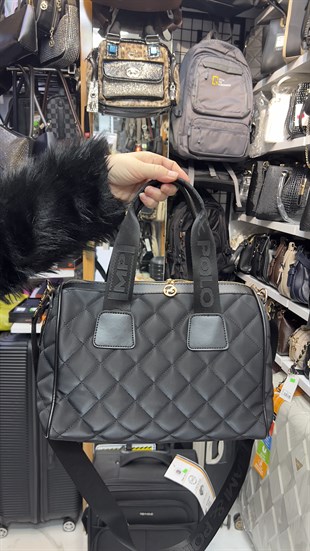 Miami Polo Clup Miami polo 1204 kapitone kadın kol çantası El çantası omuz çanyası SİYAH