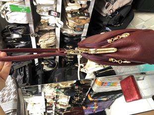 Nas Bag Burslu Klipsli Vintage Omuz ve Çapraz Çanta (23x20 cm ebatlarındadır) bordo