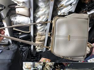 Nas Bag Burslu Klipsli Vintage Omuz ve Çapraz Çanta (23x20 cm ebatlarındadır) Kum Victoria