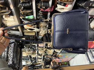 Nas Bag Burslu Klipsli Vintage Omuz ve Çapraz Çanta (23x20 cm ebatlarındadır) Lacivert Victoria