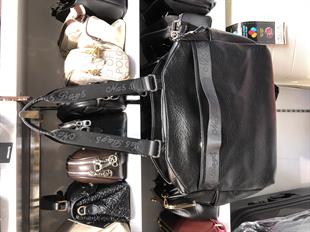 Nas Bag Büyük Boy Spor Geniş Hacimli Günlük veya Spor Omuz Çantası Siyah Raven ( 36x30 cm )