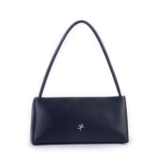 Nas Bag Kadın Basic Baget Omuz ve Çapraz Çanta Lacivert Kımera (27x12 cm )