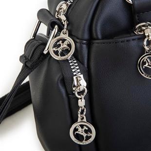 Nas Bag Kadın Çapraz Çanta Çok Gözlü Siyah Dona