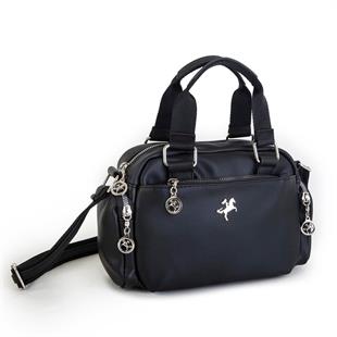 Nas Bag Kadın Çapraz Çanta Çok Gözlü Siyah Dona