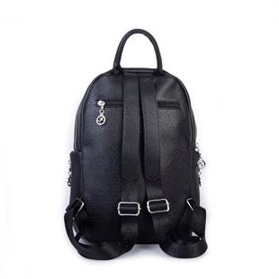 Nas Bag Kadın Çok Gözlü Sırt Çantası Siyah Victoria