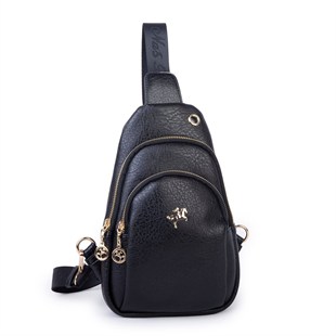 Nas Bag Kadın Crossbody Bag Bel ve Body Bag Siyah Victoria