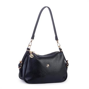 Nas Bag Kadın Omuz ve Çapraz Çanta Çok Gözlü Şık Tasarım (28x18 cm) Siyah Victoria