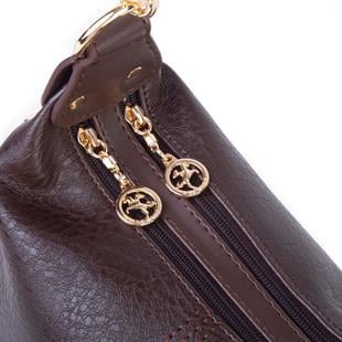 Nas Bag Kadın Şık Örgülü El yapımı Askılı Omuz ve Çapraz Çanta Kahve Victoria