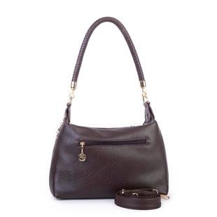 Nas Bag Kadın Şık Örgülü El yapımı Askılı Omuz ve Çapraz Çanta Kahve Victoria