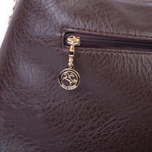 Nas Bag Kadın Şık Örgülü El yapımı Askılı Omuz ve Çapraz Çanta Kahve Victoria