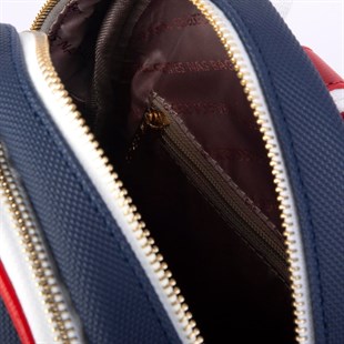 Nas Bag Kadın Sırt Çantası Lacivert Kırmızı Beyaz Lacste