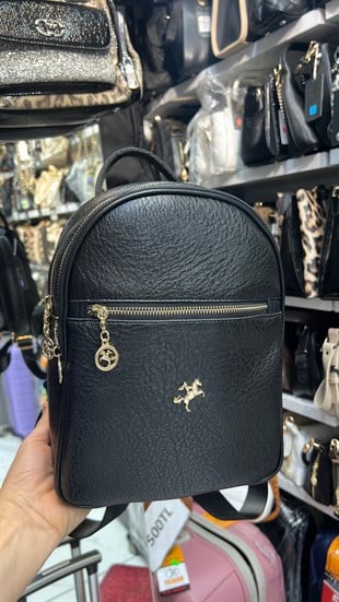 Nas Bag Kadın Sırt Çantası siyah deri