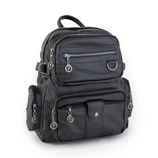 Nas Bag Kadın Sırt Çantası Siyah Yıkamalı