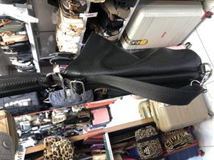 siyah sade sırt ve omuz Nas Bag Kadın Sırt Çantası Siyah Yikamali