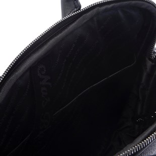 Nas Bag Unisex Business Bag Laptop ve Evrak Çantası El ve Çapraz Çanta Siyah Belinda
