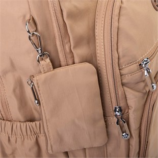 Nas Bag Unisex Hafif Büyük Boy Okul Çantası ve Spor Çantası Çok Gözlü Kum