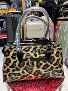 parlak  Leopar büyük boy kadın omuz çantası 853 ebat 35cm25