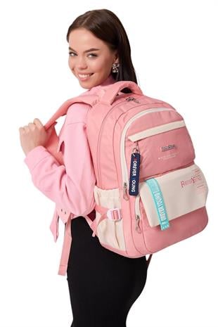 PEMBE Forever Young PARAŞÜT KUMAŞ YÜKSEK KALİTELİ SIRT ÇANTASI