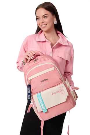 PEMBE Forever Young PARAŞÜT KUMAŞ YÜKSEK KALİTELİ SIRT ÇANTASI