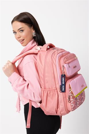 PEMBE Forever Young PARAŞÜT KUMAŞ YÜKSEK KALİTELİ SIRT ÇANTASI