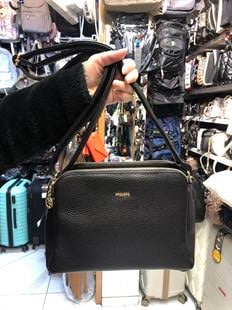 Siyah Postacı çok gözlü yumuşak deri nas bags ebat 27cm20 