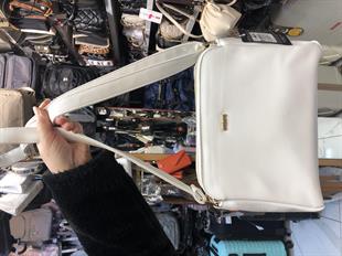 Beyaz Postacı çok gözlü yumuşak deri nas bags ebat 27cm20 