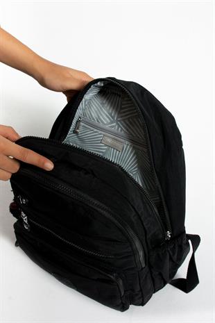 Renkli 3001 Sanmorris Unisex Suya Dayanıklı Kumaş Çok Gözlü Sırt Çantası