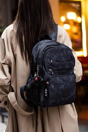 Renkli 3001 Sanmorris Unisex Suya Dayanıklı Kumaş Çok Gözlü Sırt Çantası