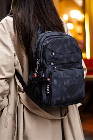 Renkli 3001 Sanmorris Unisex Suya Dayanıklı Kumaş Çok Gözlü Sırt Çantası