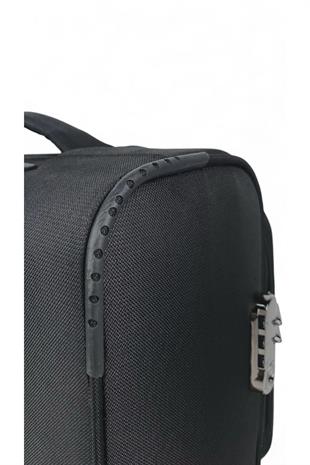 Pilot Valizi, Tekerlekli İş Seyahat Çantası, 360° Dönebilen Tekerlekler, Dayanıklı Kumaş, Siyah