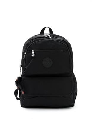 Siyah Büyük boy okul ve günlük sırt çantası ebat45cm35