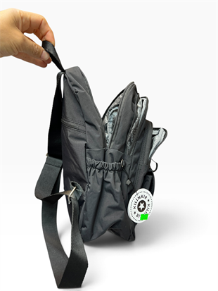 Siyah Devid Polo kırınkıl orta boy sırt çantası ebat 27cm25