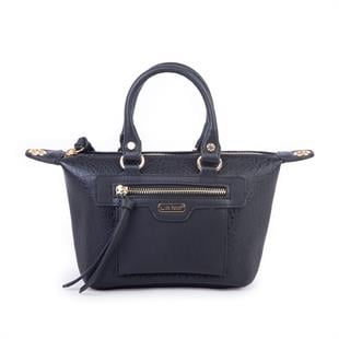 Siyah düz Nas Bag Kadın Mini El ve Postacı Çantası 