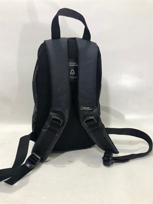 Mega Siyah Erkek Sırt Çantası Ebat 32 Cm 22Cm Küçük Boy 4 Gözlü 