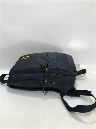 Mega Siyah Erkek Sırt Çantası Ebat 32 Cm 22Cm Küçük Boy 4 Gözlü 