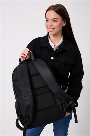 siyah Forever Young PARAŞÜT KUMAŞ YÜKSEK KALİTELİ SIRT ÇANTASI