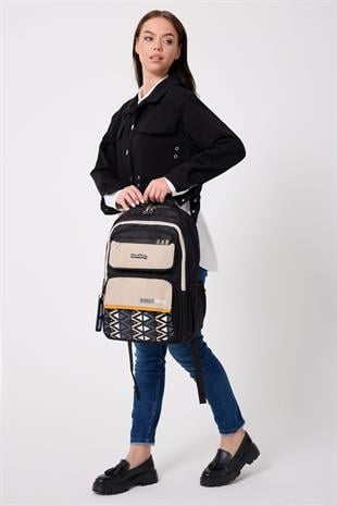 siyah Forever Young PARAŞÜT KUMAŞ YÜKSEK KALİTELİ SIRT ÇANTASI