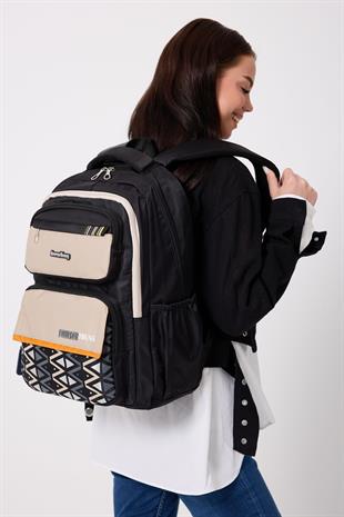 siyah Forever Young PARAŞÜT KUMAŞ YÜKSEK KALİTELİ SIRT ÇANTASI