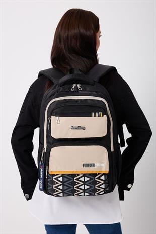 siyah Forever Young PARAŞÜT KUMAŞ YÜKSEK KALİTELİ SIRT ÇANTASI